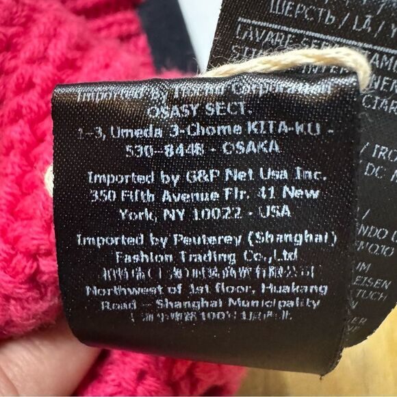 Peuterey Wool Sleeveless Turtleneck Sweater Fisherman Knit Medium Fuchsia Pink - Picture 12 of 16